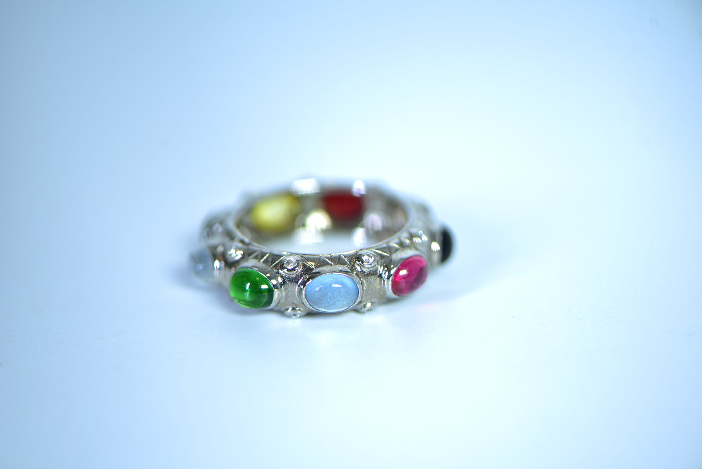 Noppakao Nine Gems Silver Ring