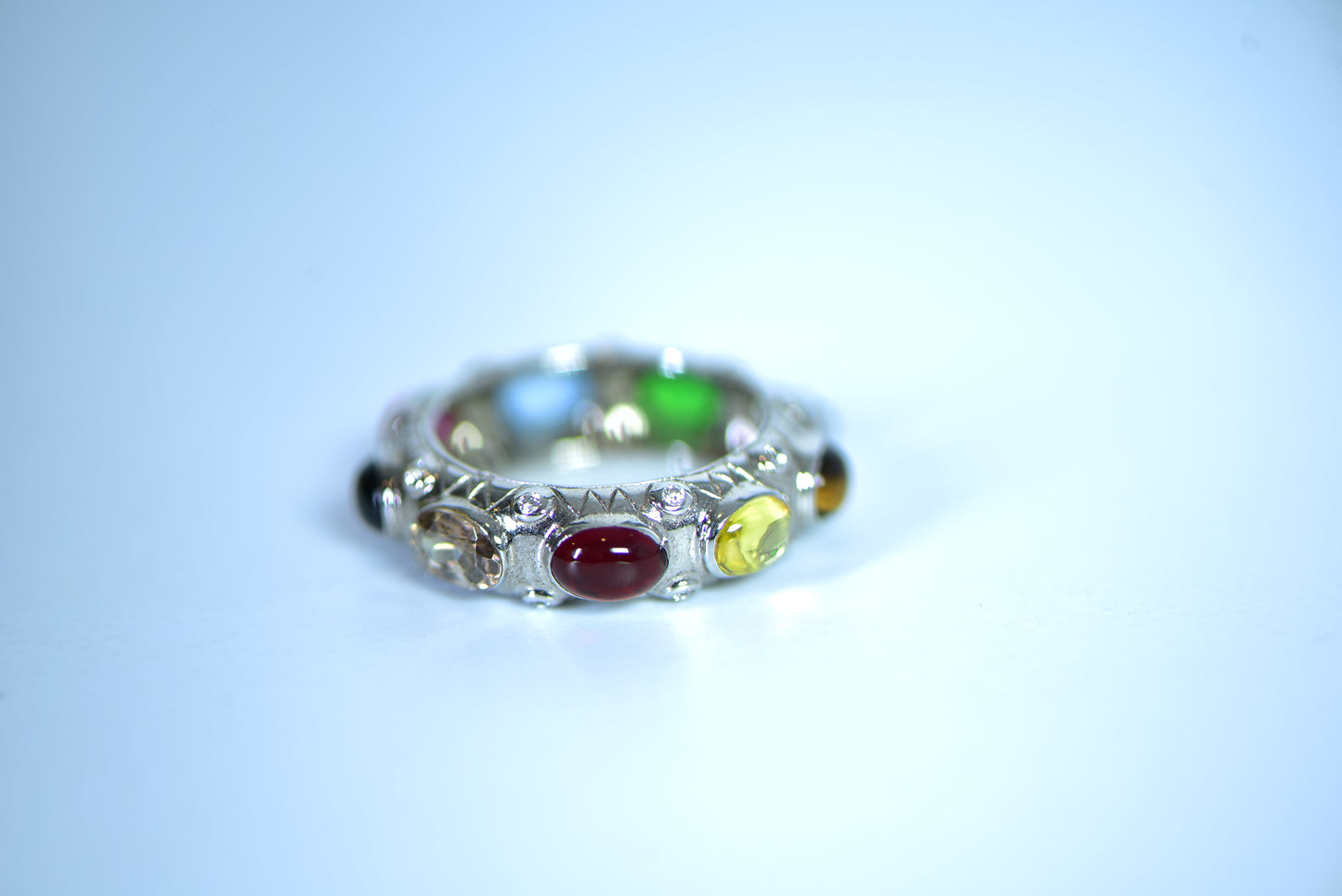 Noppakao Nine Gems Silver Ring