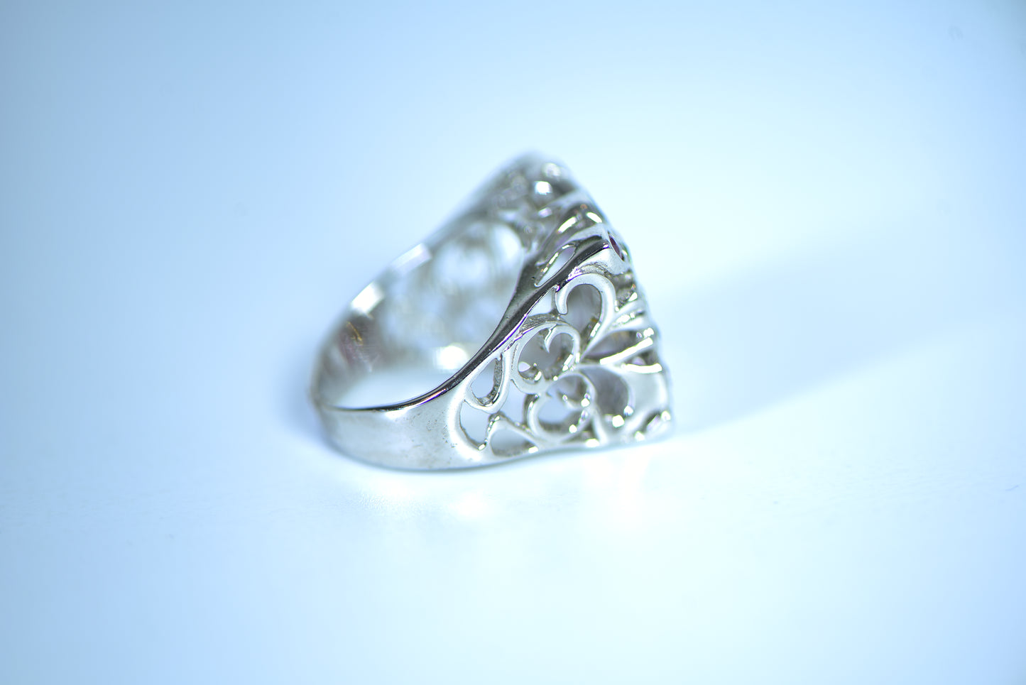 Fancy Sapphire Silver Ring
